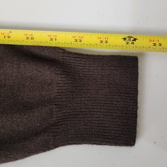 Geoffrey Beene VTG 90s Mens L Brown Argyle V Neck Cozy Pull Over Grandpa Sweater - Picture 7 of 10